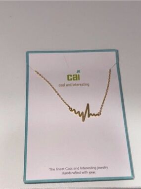 14k Gold Heart Beat Necklace